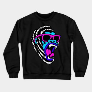 Ape gorilla neon sunglasses Crewneck Sweatshirt